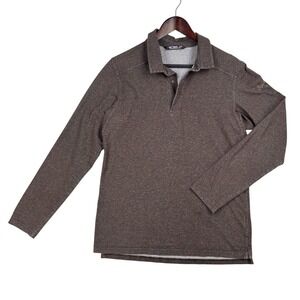 Arc'teryx Shirt Mens M Brown Captive Polo Long Sleeve 3 Snap Placket